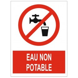 Panneau picto eau non potable