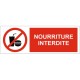 Pictogramme Autocollant interdit manger
