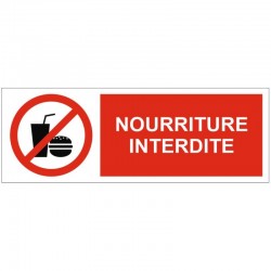 Pictogramme Autocollant interdit manger