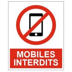 Autocollant portable interdit