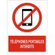 Autocollant mobiles interdit