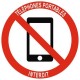 Autocollant telephone portable interdit