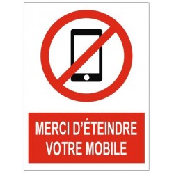 Autocollant telepohone interdit dans la salle