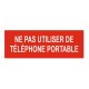 Autocollant telephone mobile interdit