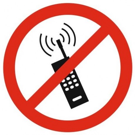 Autocollant ne pas utiliser de telephone portable