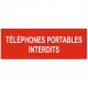 Affiche telephone mobile interdit