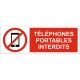 Affiche telephone portable interdit