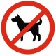 Autocollant interdit aux chats et chiens