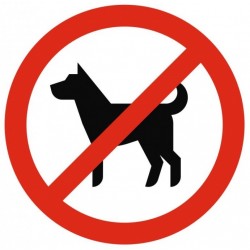 Autocollant interdit aux chats et chiens