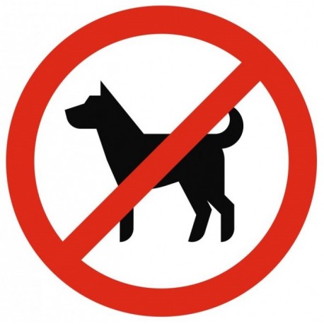 Autocollant interdit aux chats et chiens