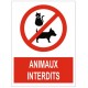Autocollant les animaux doivent etre tenus en laisse