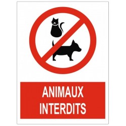 Autocollant les animaux doivent etre tenus en laisse