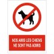 Autocollant chien non admis