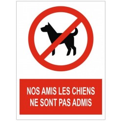 Autocollant chien non admis