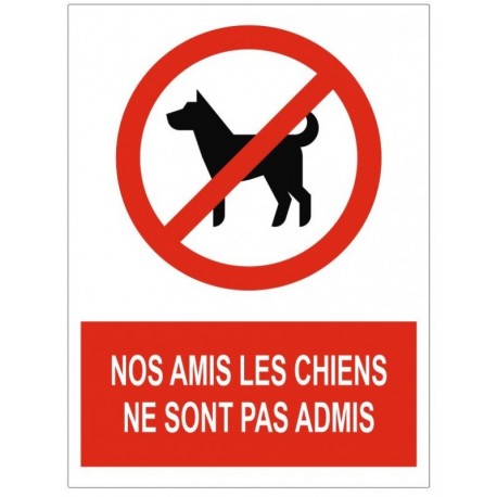 Autocollant chien non admis