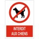 Autocollant interdit aux animaux
