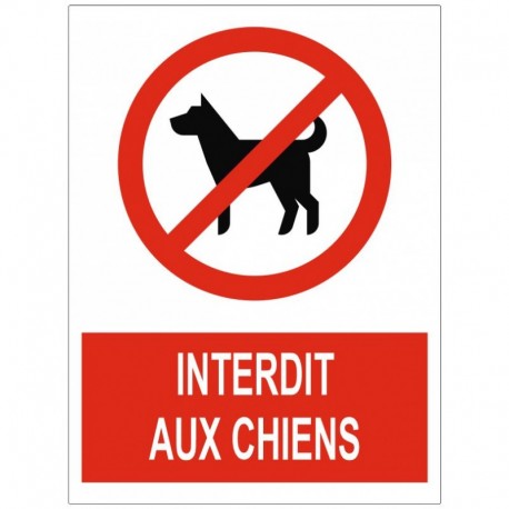 Autocollant interdit aux animaux