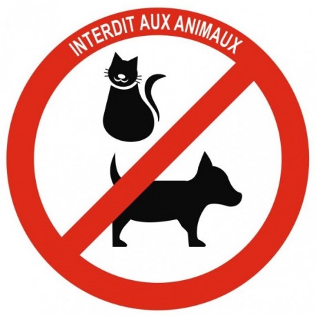 Autocollant pelouse interdit aux chiens