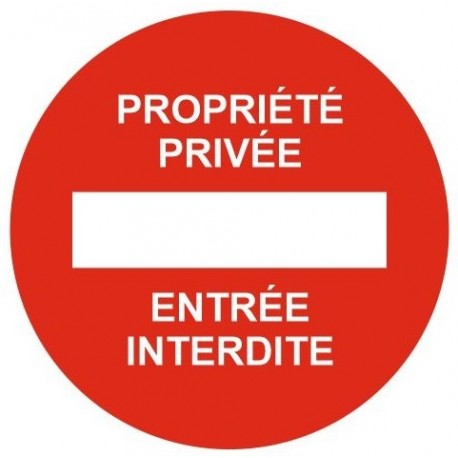 Panneau chemin privé