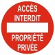 Autocollant propriété privé entrée interdite