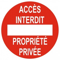 Autocollant propriété privé entrée interdite
