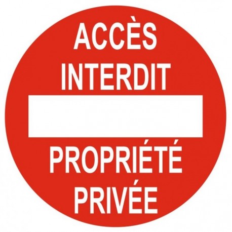 Autocollant propriété privé entrée interdite