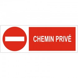 Autocollant accés interdit proprieté privée
