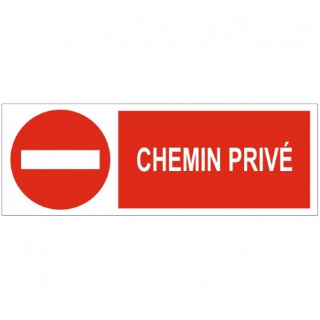 Autocollant accés interdit proprieté privée