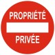 Panneau passage privé