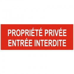 Panneau propriete privée