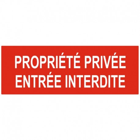 Panneau propriete privée