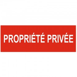 Panneau propriete privée entrée interdite