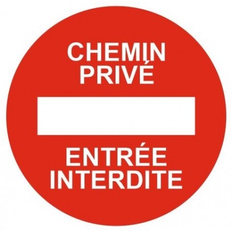 Panneau picto chemin privé