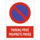 Panneau parking privé