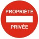 Panneau passage privé avec pictogramme