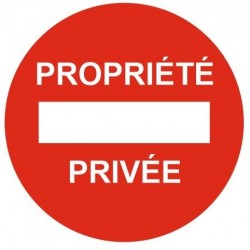 Panneau passage privé avec pictogramme