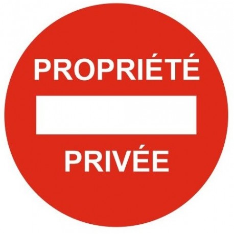 Panneau passage privé avec pictogramme