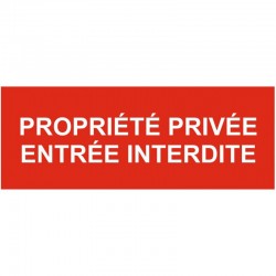 Panneau propriete privée