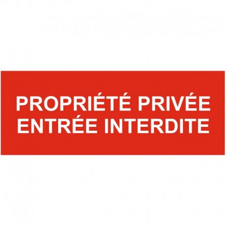 Panneau propriete privée