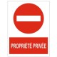 Pencarte propriete privée entrée interdite