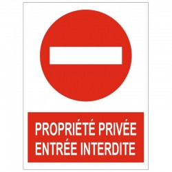Pencarte propriete privée defense d'entrer