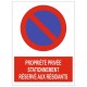Autocollant propriete privée stationnement interdit
