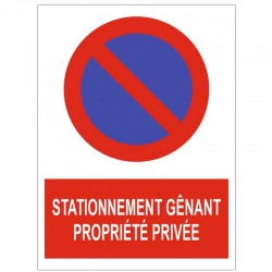 Panneau stationnement genant