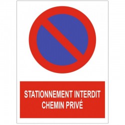 Panneau stationnement genant propriete prive