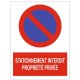 Panneau stationnement interdit chemin prive