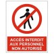 Autocollant accés interdit au public avec picto