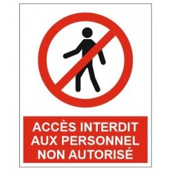 Autocollant accés interdit au public avec picto