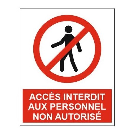 Autocollant accés interdit au public avec picto