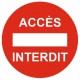 Panneau accés interdit danger de mort