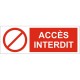 Pictogramme accés interdit